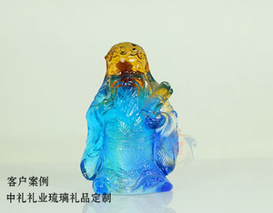 老爷爷抱书人物【琉璃摆件定制】